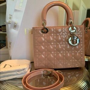 Lady Medium Dior in Patent